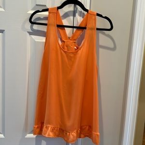 TN VOLS ORANGE RUFFLE TIE BACK TANK TOP sz M